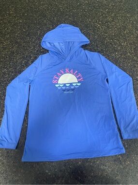Vineyard Vines Performance Hooded Little Girls Beach Sun-shirt Stretch Wicking
